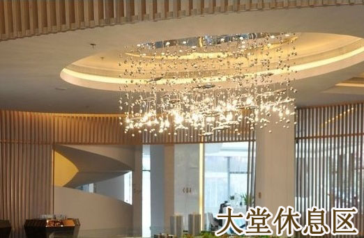 【酒店大堂】休息區玻璃吊線藝術吊燈 水晶燈方案效果圖設計