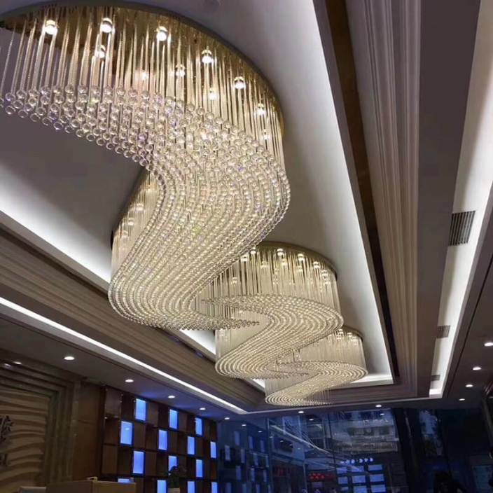 酒店大廳吊燈，源頭酒店燈具供應商直供