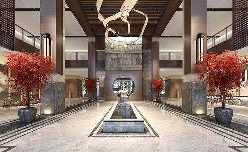 酒店星級大堂藝術(shù)吊燈定制效果圖 燈具廠家供應安裝